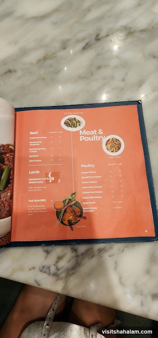 Meat & Poultry Menu