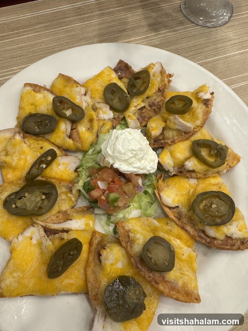 Nachos with Jalapenos and Sour Cream