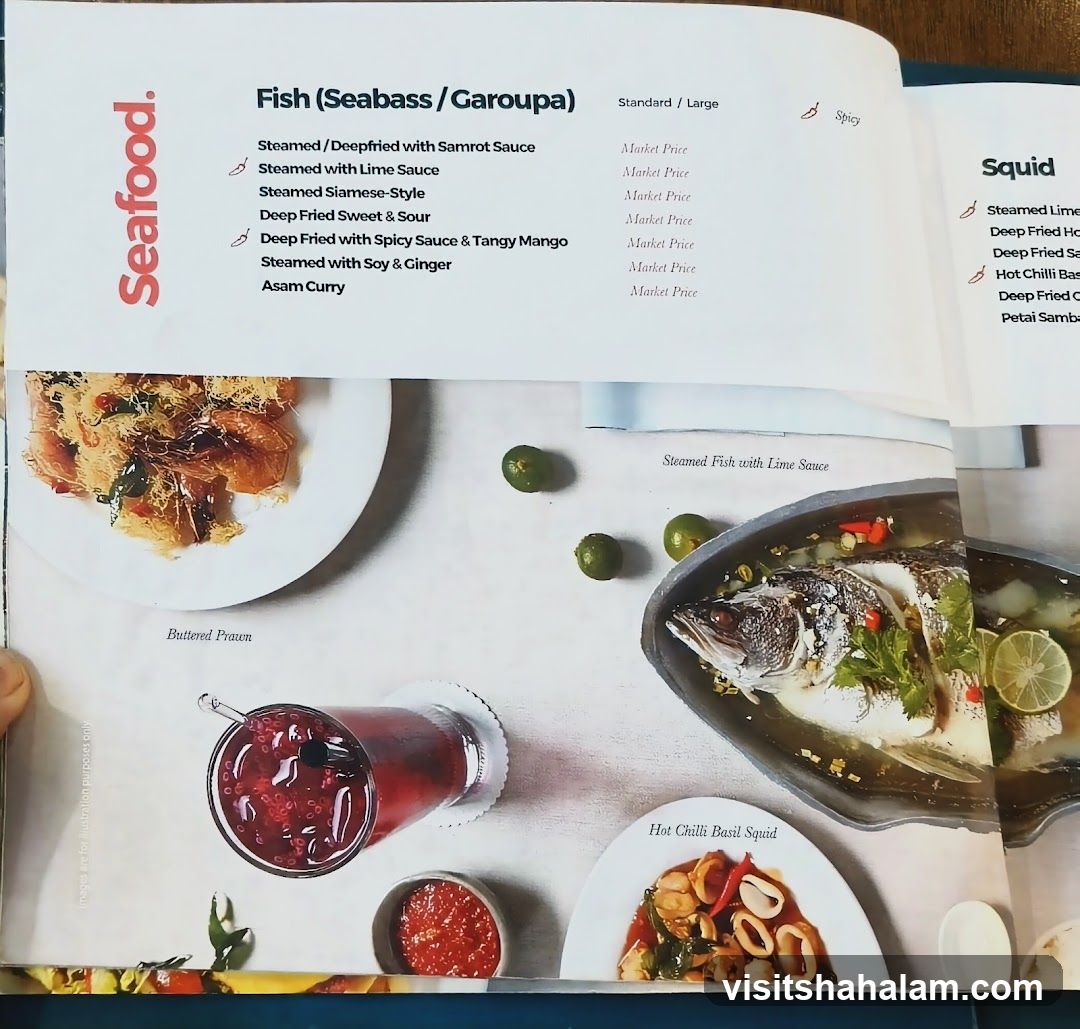 Seafood Menu