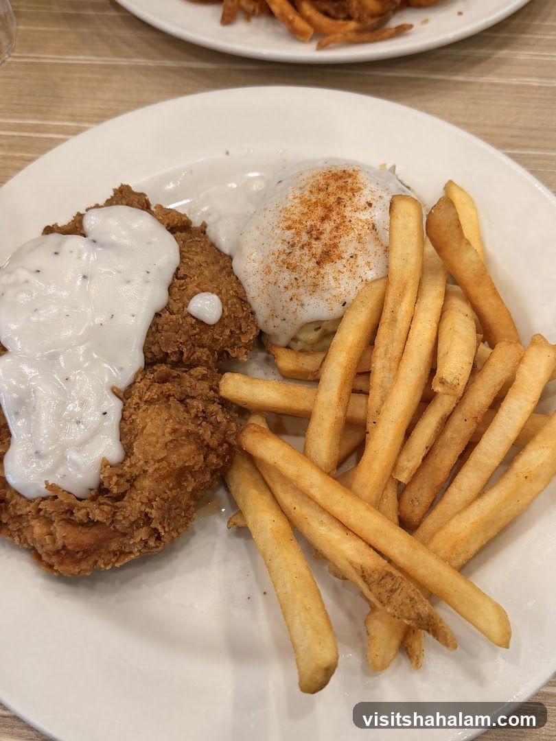 Chicken Fried Steak with Gravy and Fries
