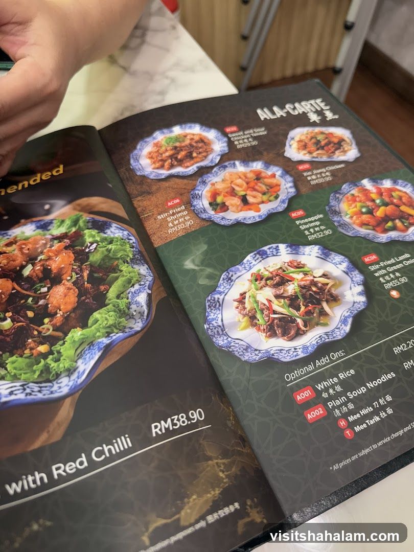 Ala-Carte Menu