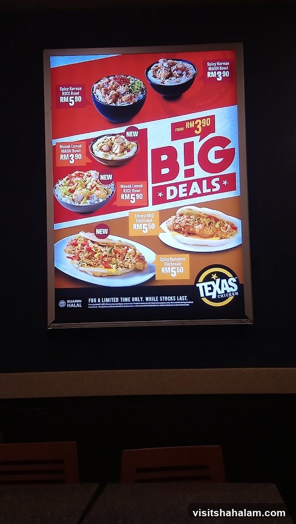 Texas Chicken Big Deals Menu