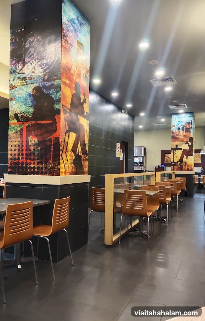 Restaurant Interior with Artistic Pillars