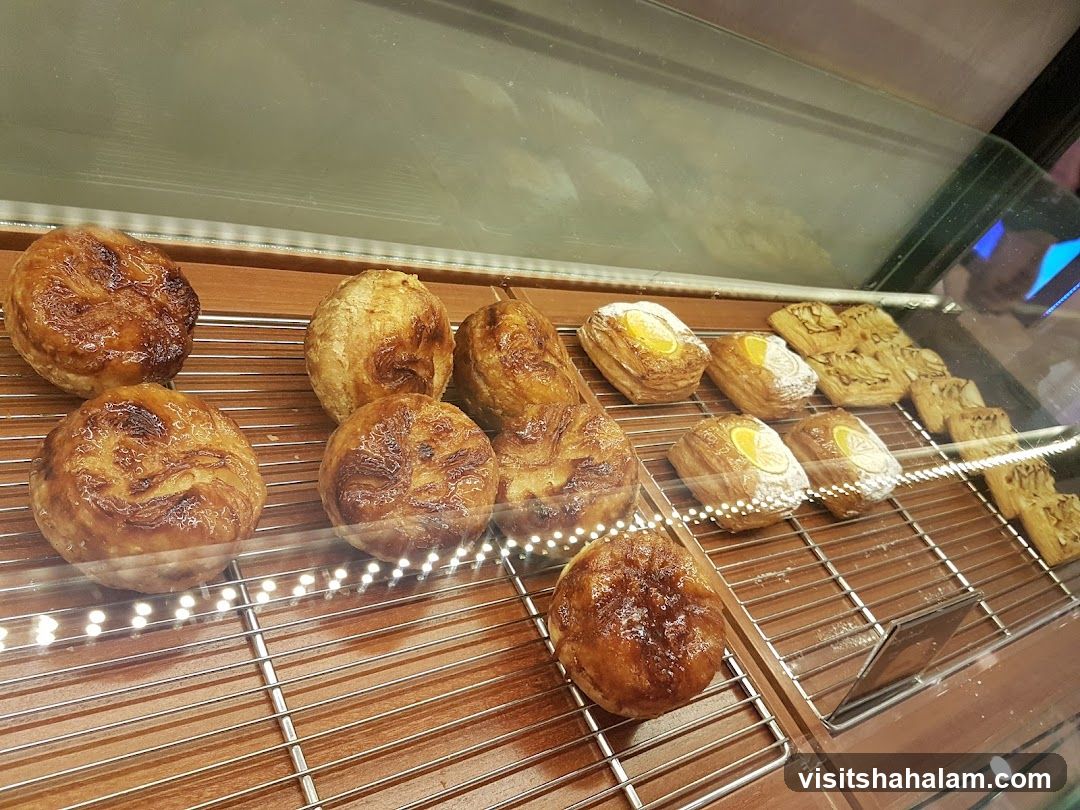 Pastries in a Display Case