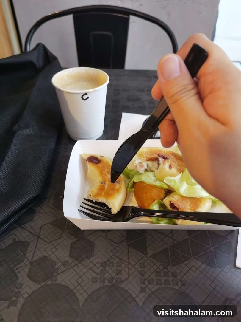 Coffee and Bagel Sandwich
