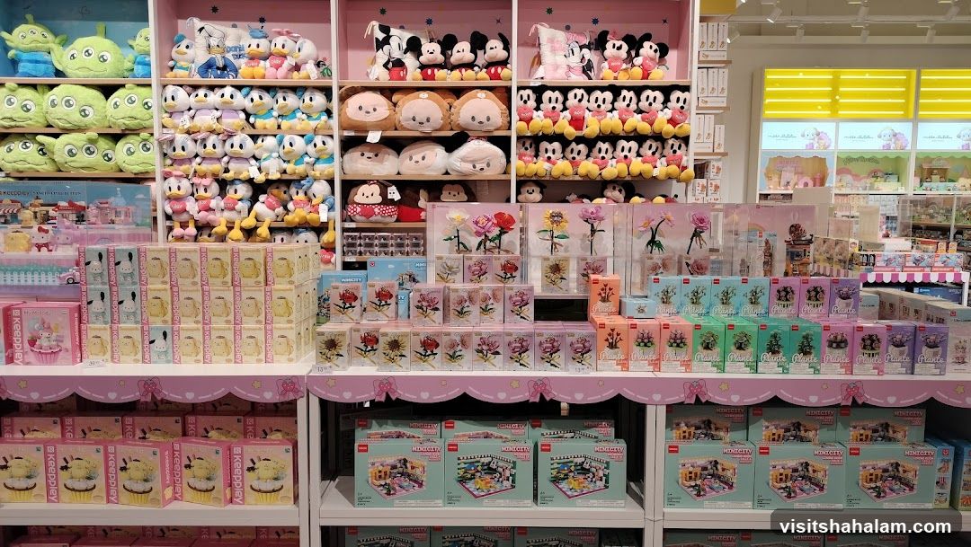 Store Display with Plush Toys and Building Sets