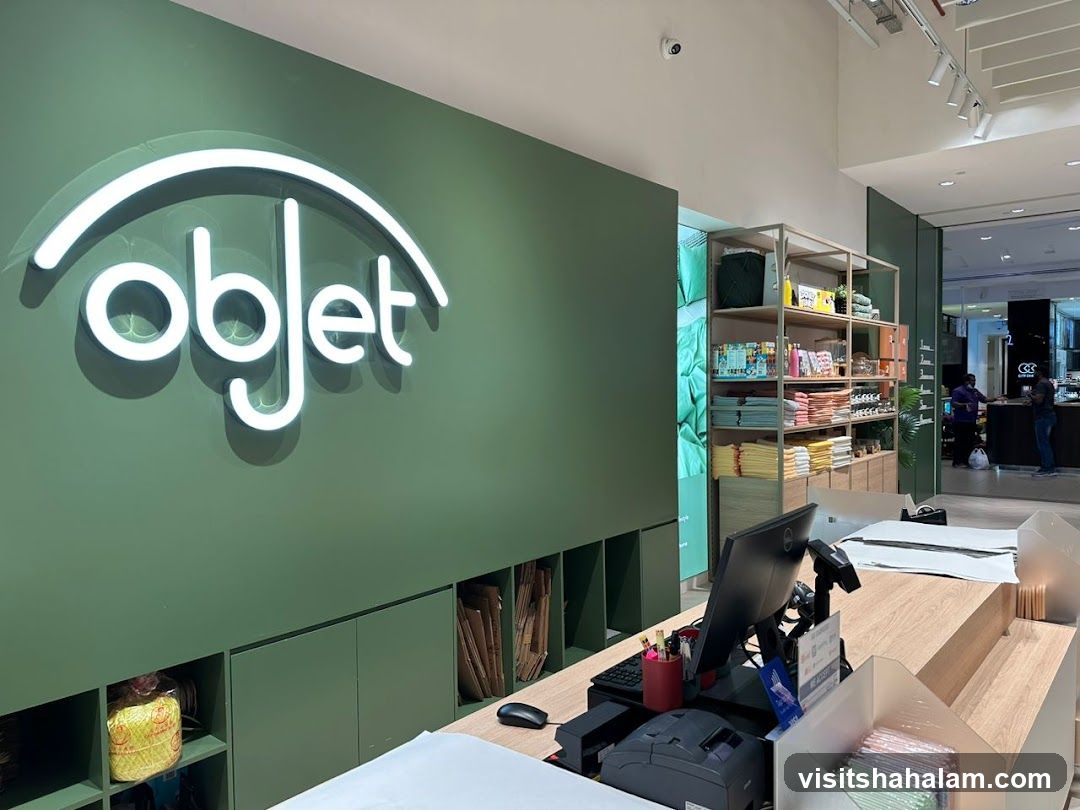 Store Interior with Neon Sign