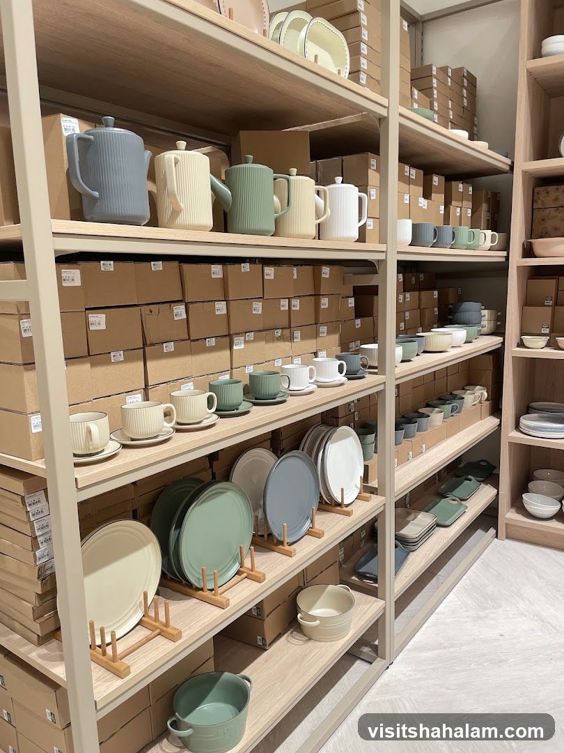 Shelves of Tableware