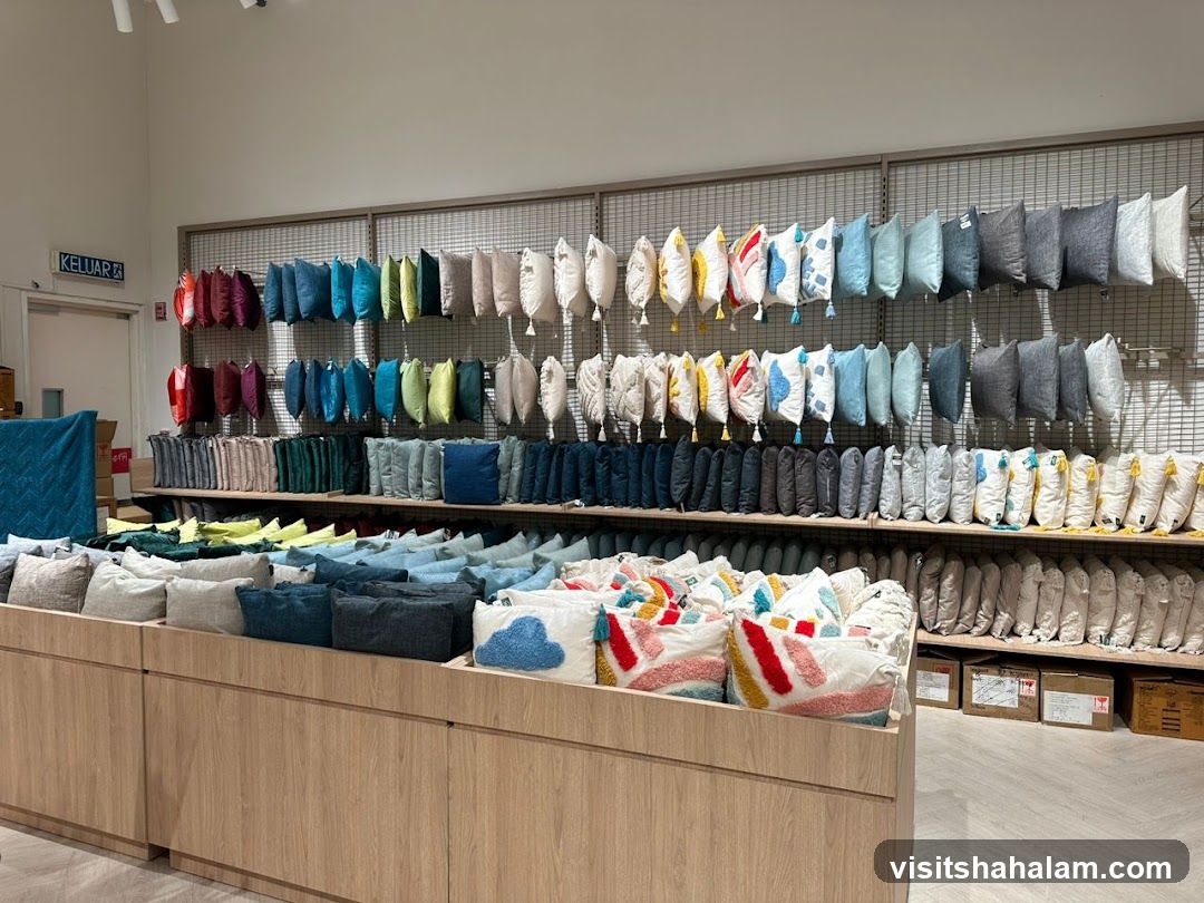 Pillows and Cushions Display