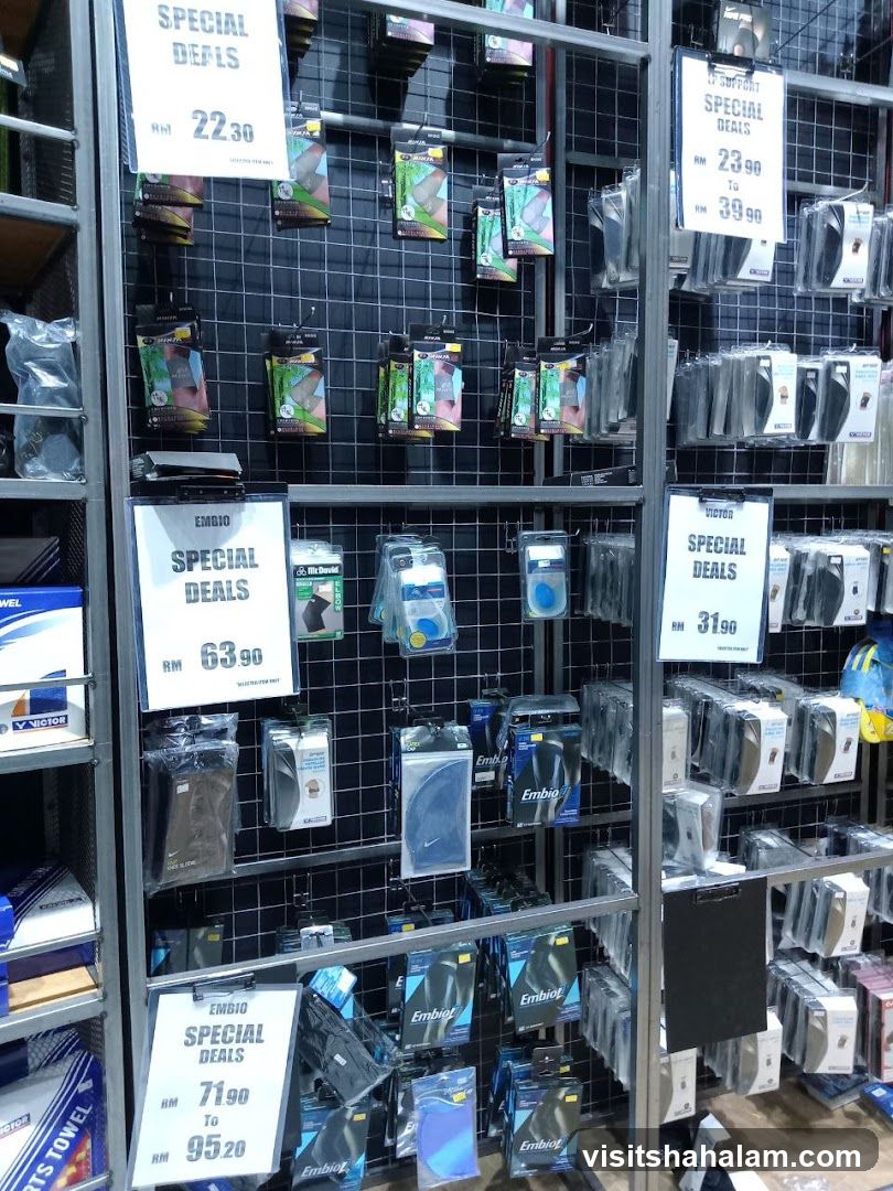 Store Display of Sporting Goods