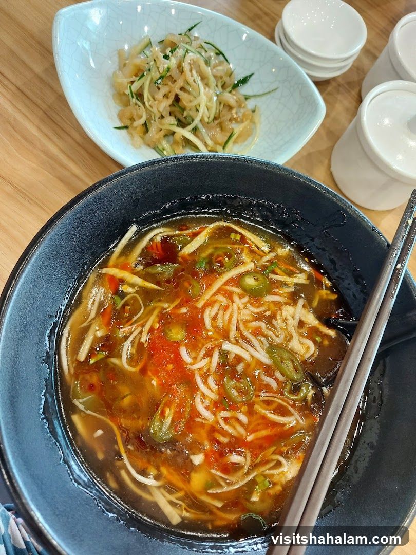 Spicy Noodle Soup and Appetizer