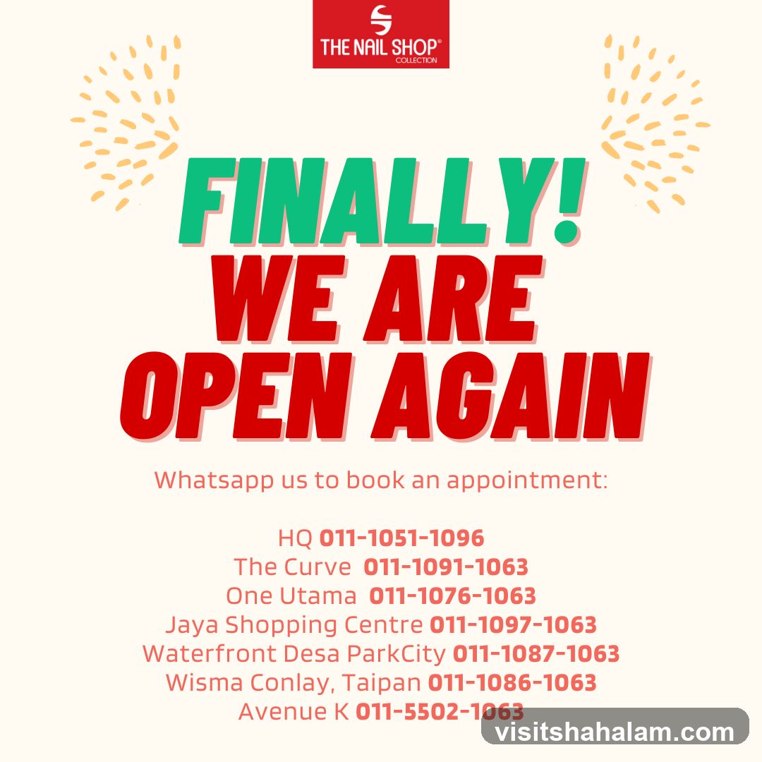 The Nail Shop Reopening Announcement