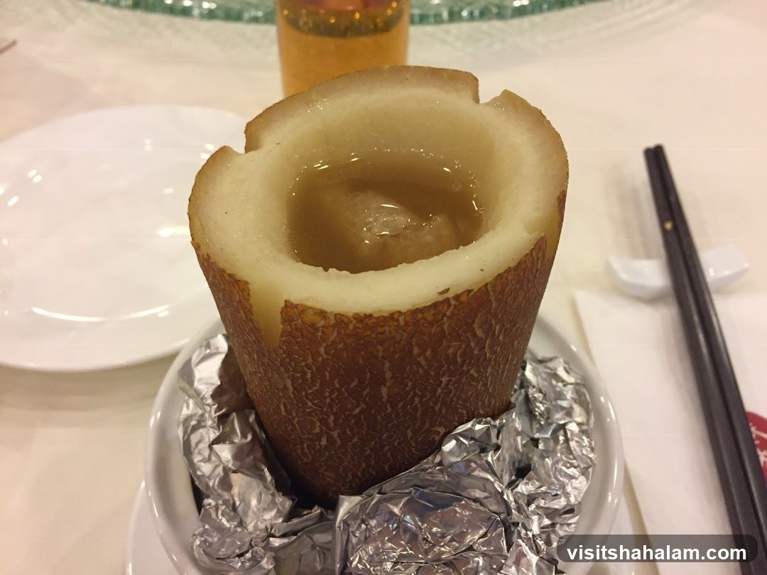 Soup served in a hollowed-out vegetable