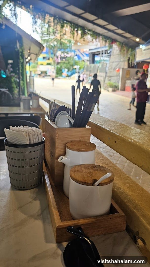 Table Setting with Condiments and Utensils