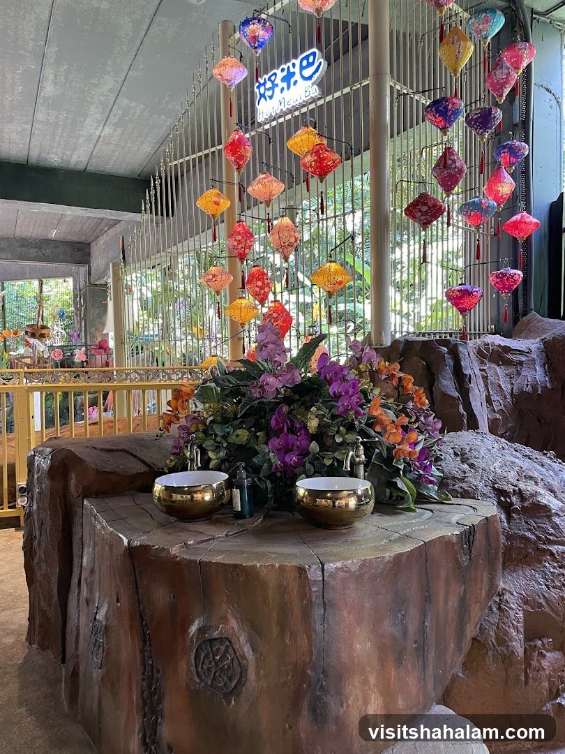 Decorative Lanterns and Floral Arrangement