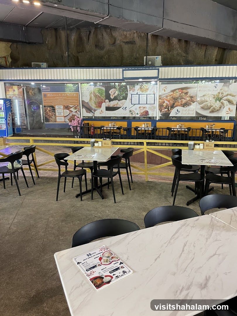 Restaurant Dining Area with Menu