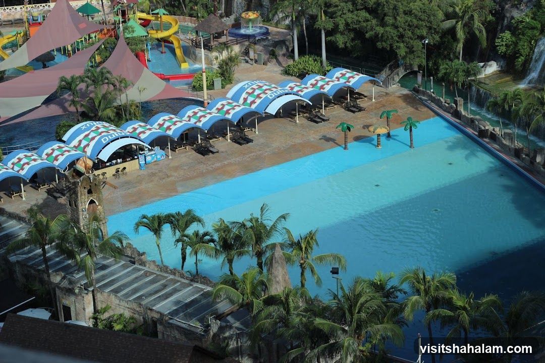 Water Park with Wave Pool and Slides