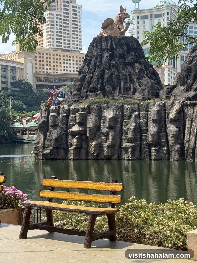 Park Bench with Scenic Background