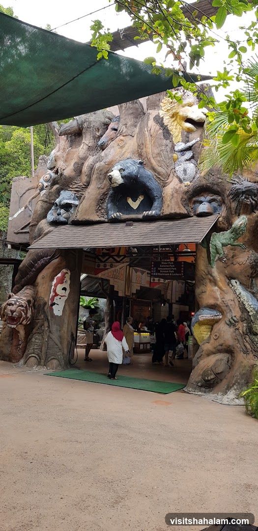 Zoo Entrance with Animal Sculptures