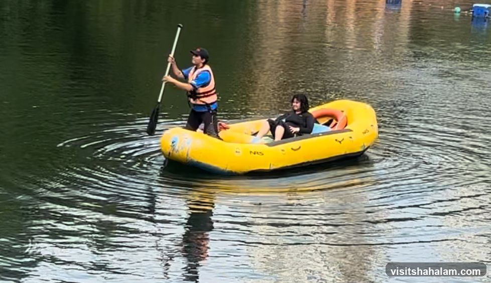 Two People in a Yellow Raft