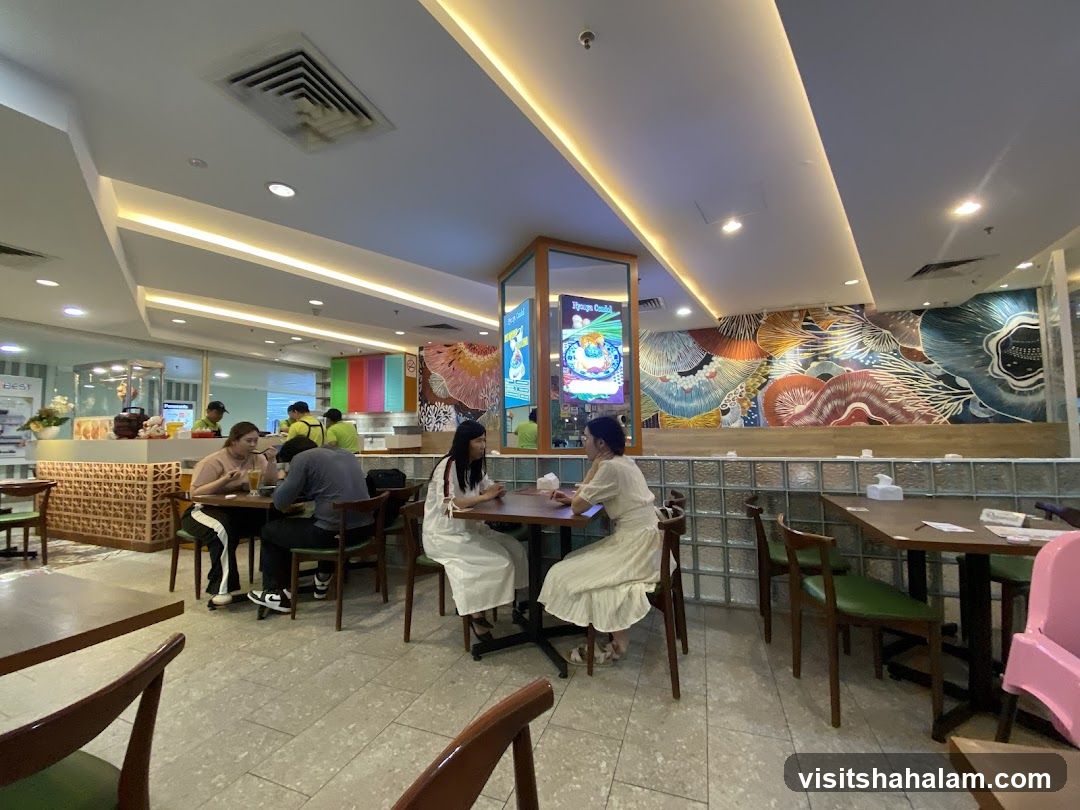 Restaurant Interior with Diners