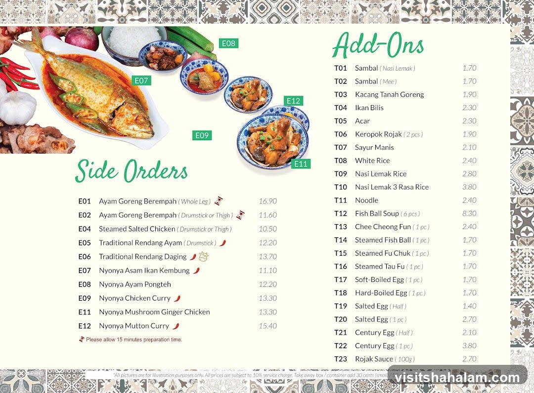 Side Orders and Add-Ons