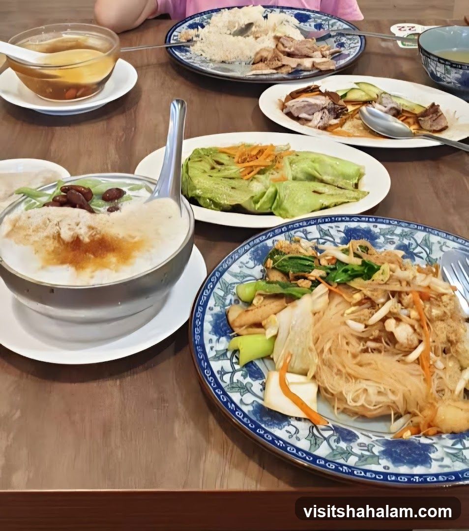 Table with various dishes