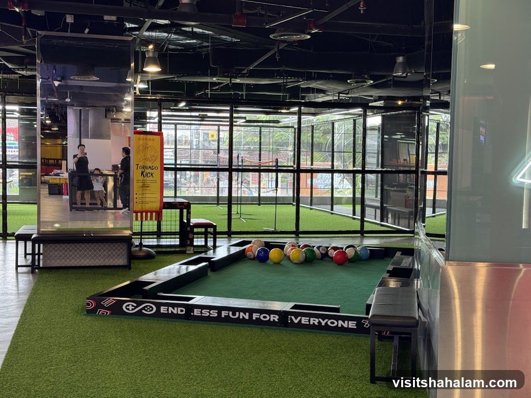 Indoor Game Area with Pool Table