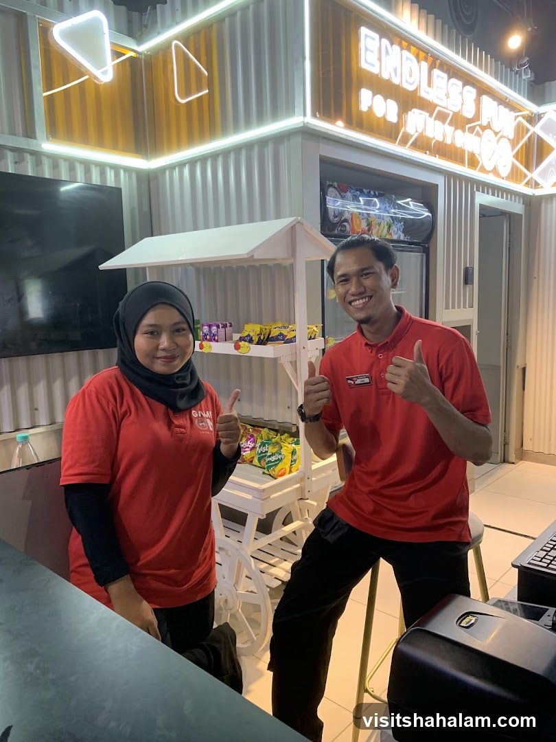 Staff at a snack stand