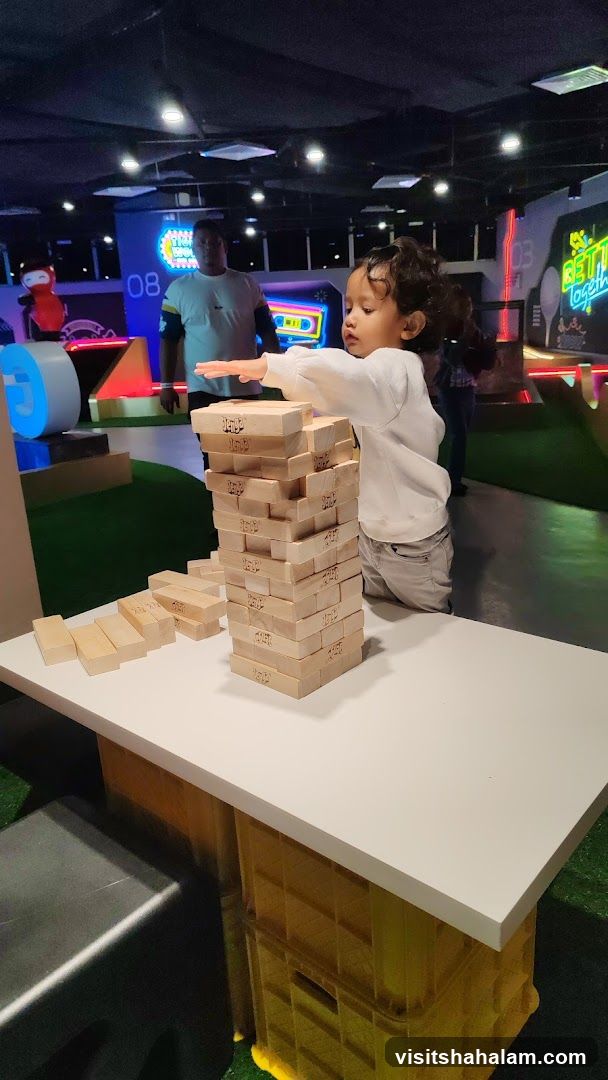 Child playing Jenga