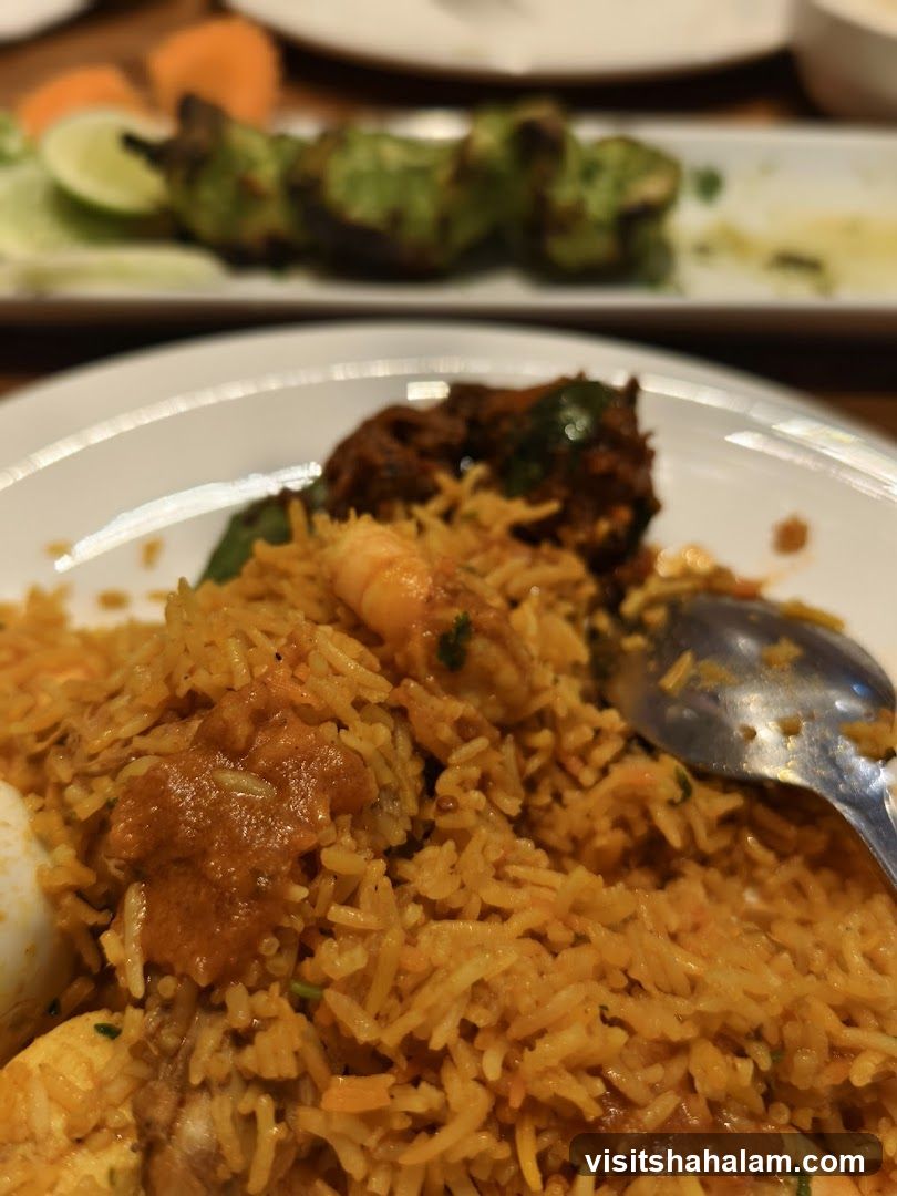 Shrimp Biryani with Side Dish