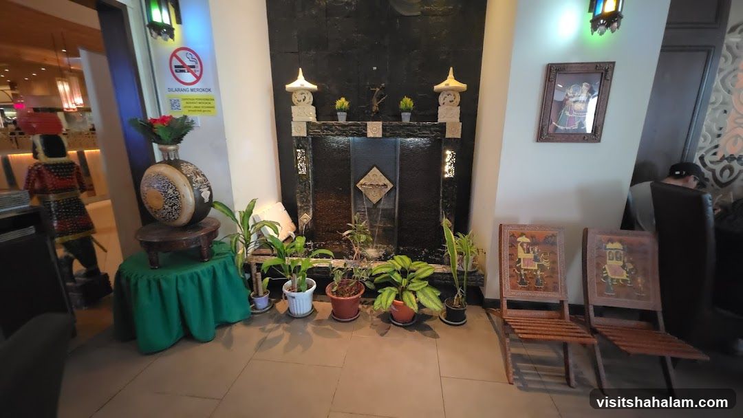 Indoor Fountain and Seating Area