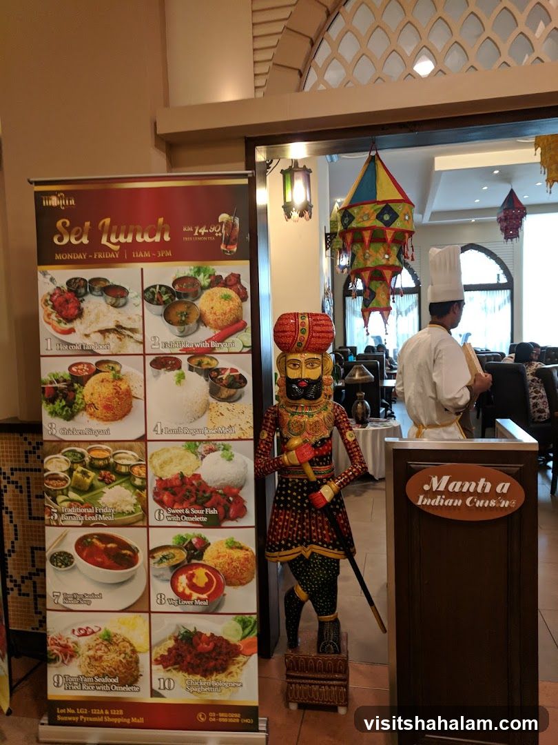Indian Restaurant Set Lunch Promotion