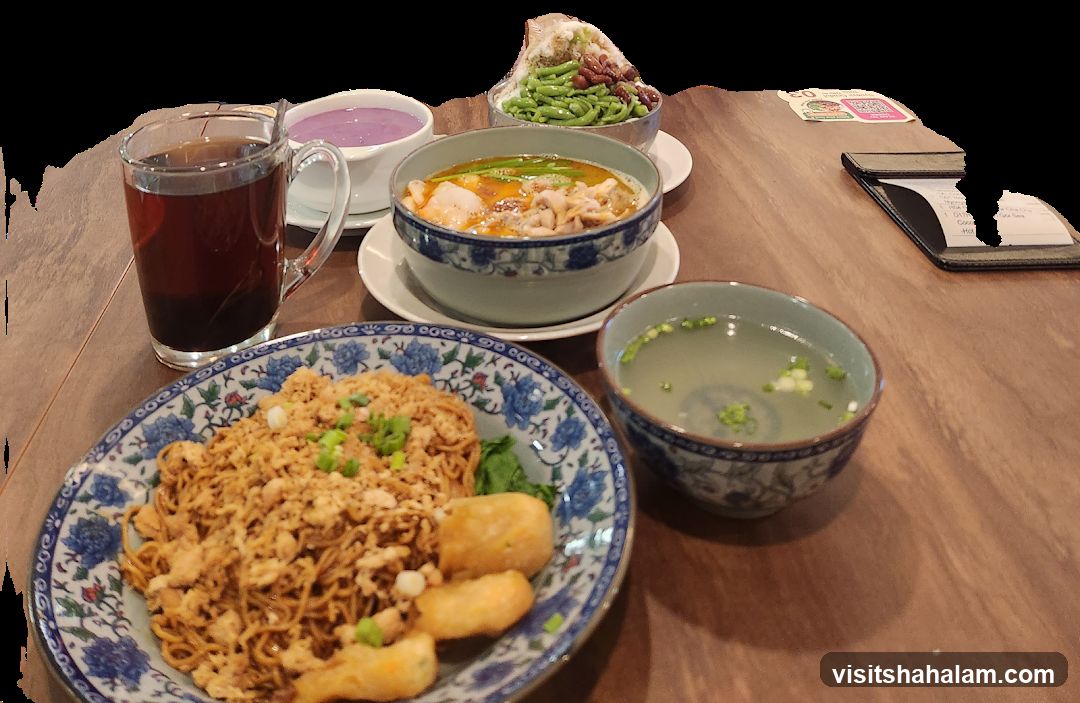 Table with various dishes