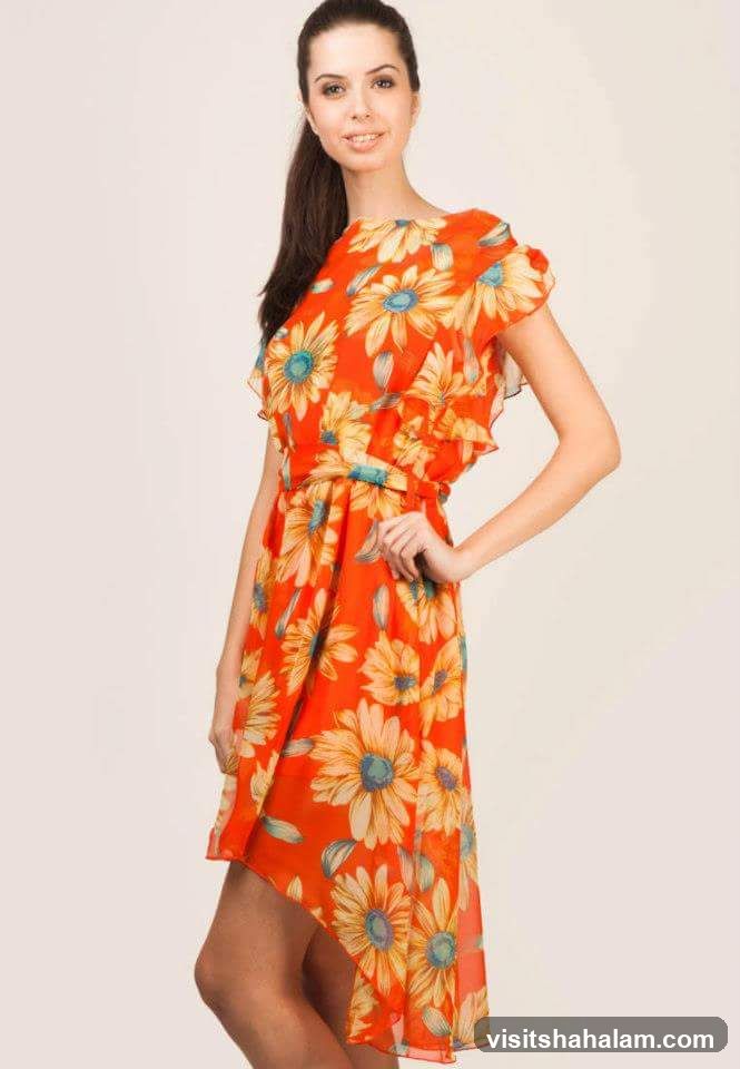 Woman in Floral Dress