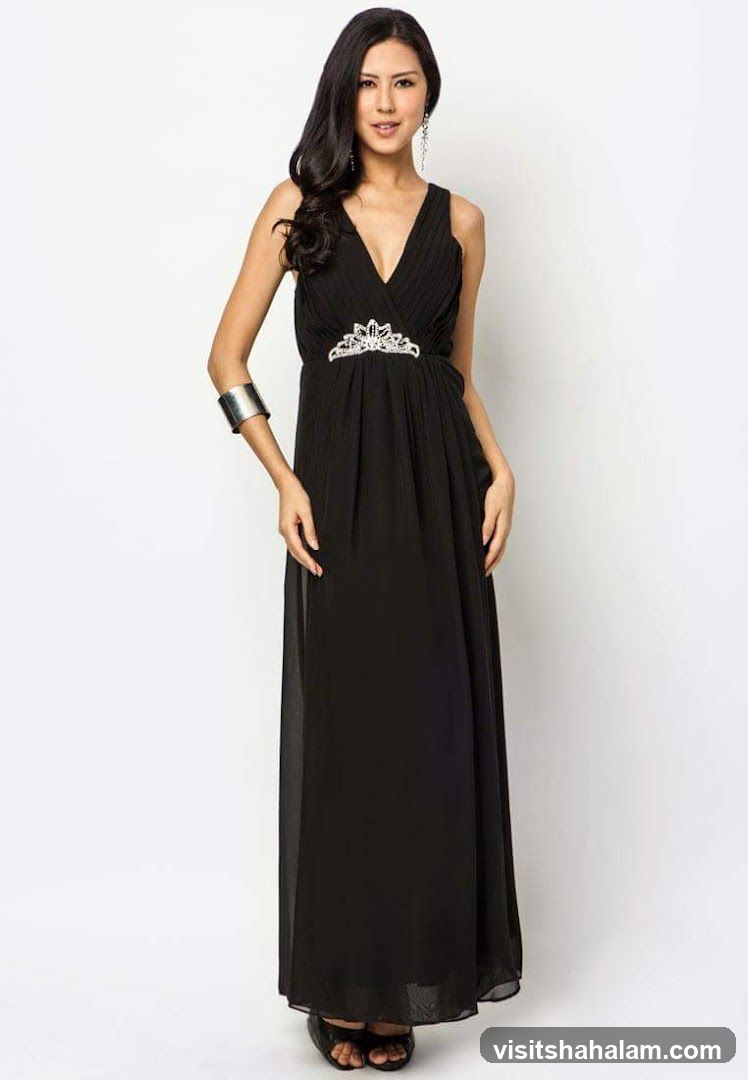 Woman in Black Gown