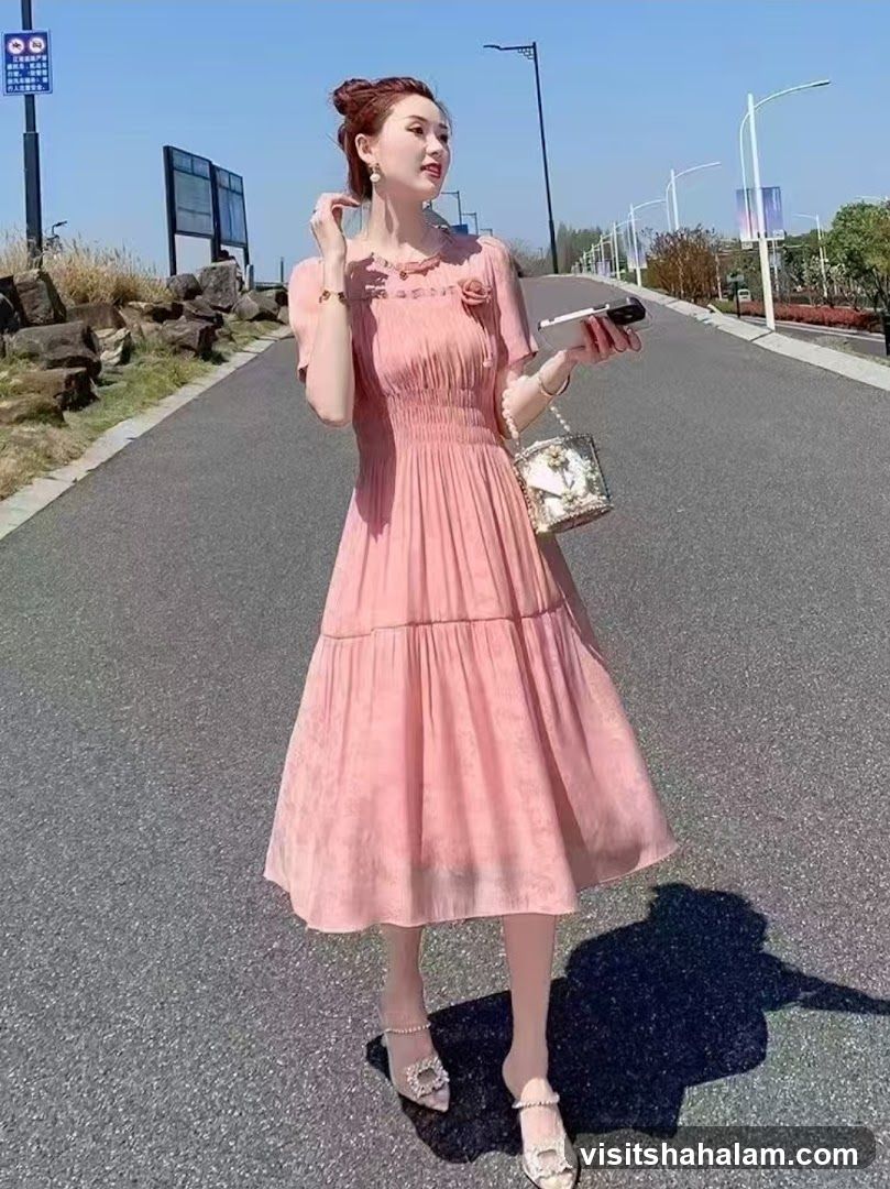 Woman in Pink Dress
