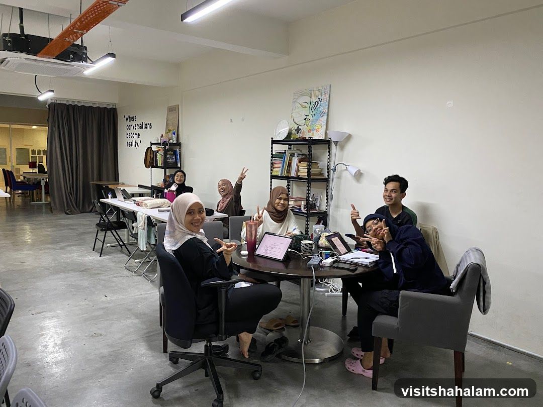 People working in a co-working space
