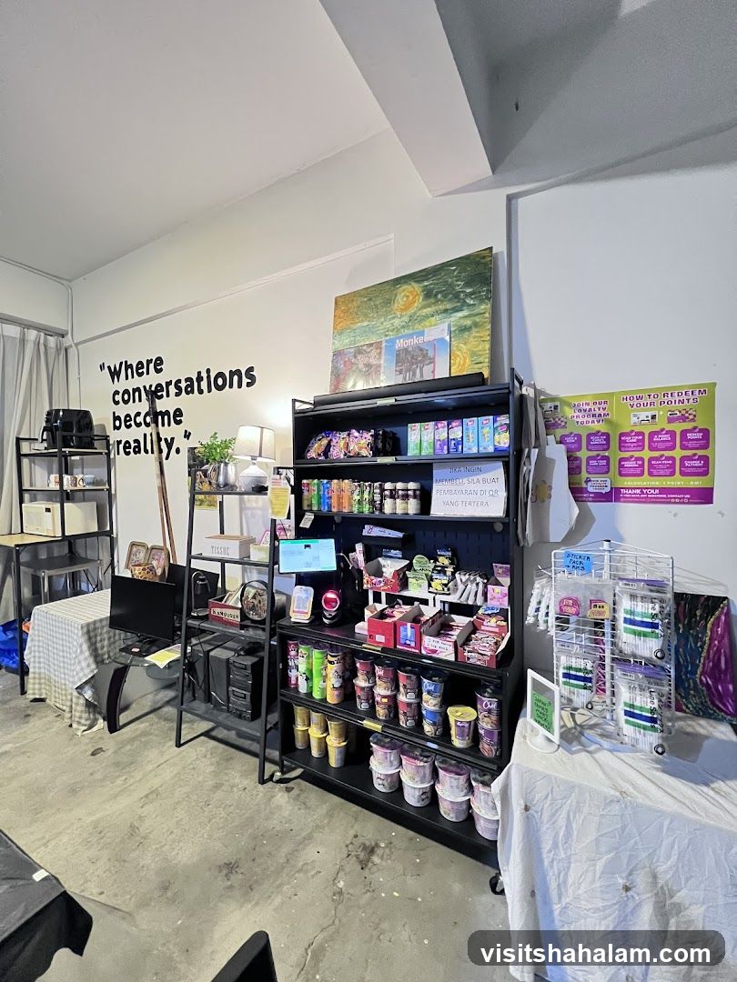 Store Interior with Shelving