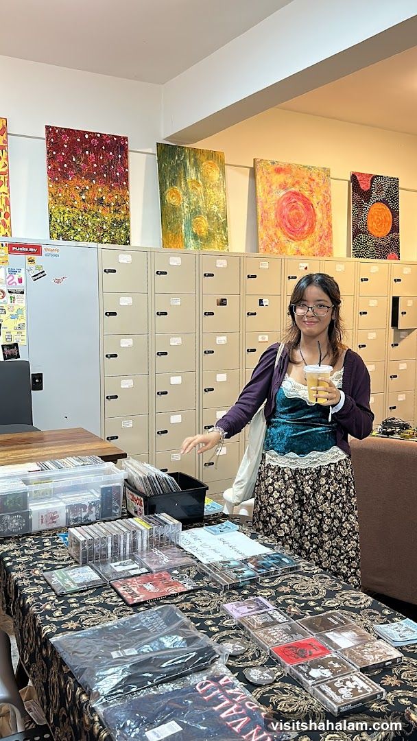 Cassette Tapes and CDs Display
