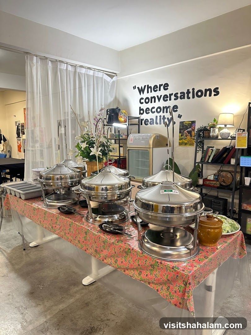 Buffet Setup with Inspirational Quote