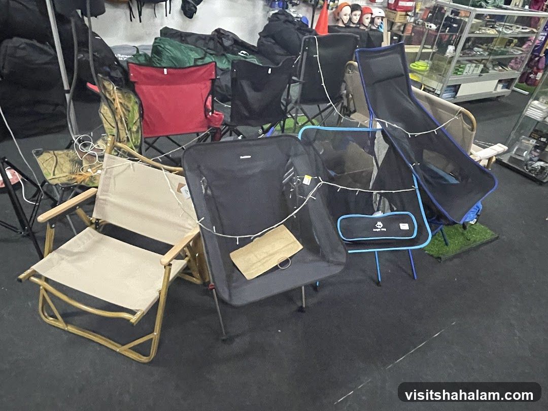 Camping Chairs Display