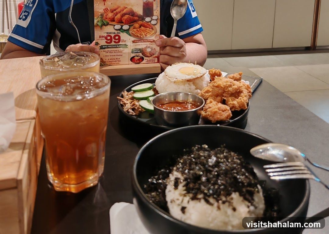 Fried Chicken Meal with Drinks