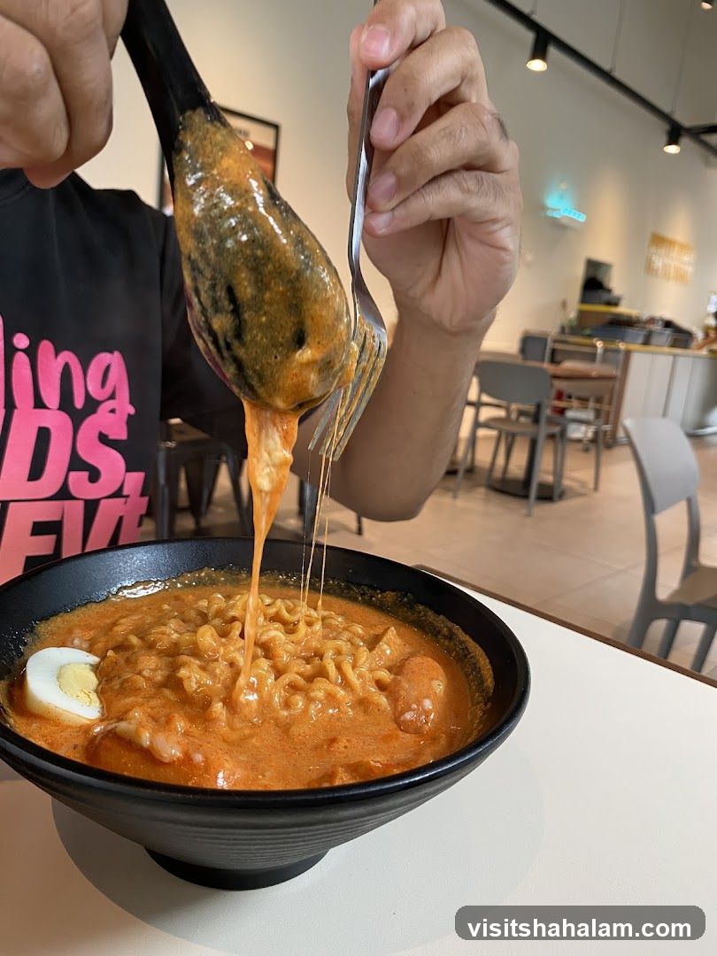 Cheesy Ramen Dish