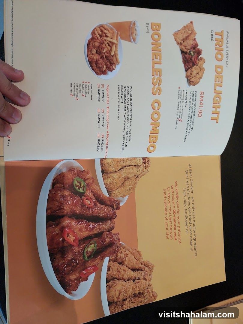 BHC Chicken Menu