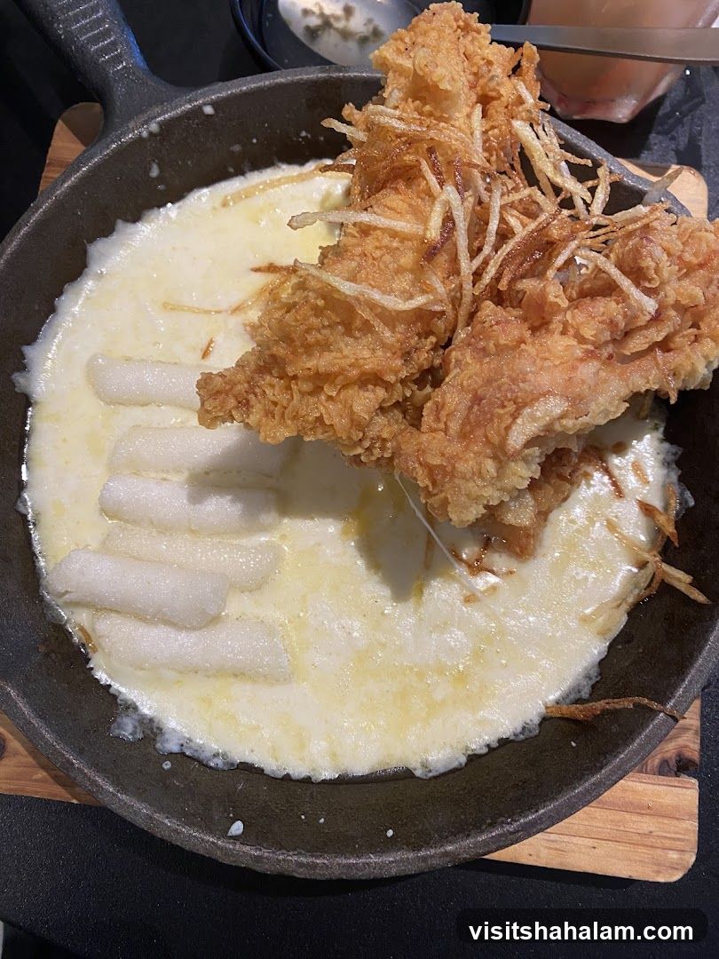 Fried Chicken and Cheese Dish