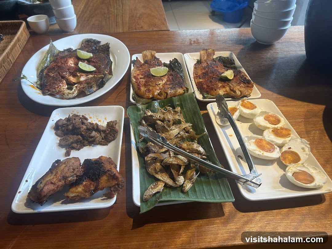 Assortment of Grilled Fish and Sides