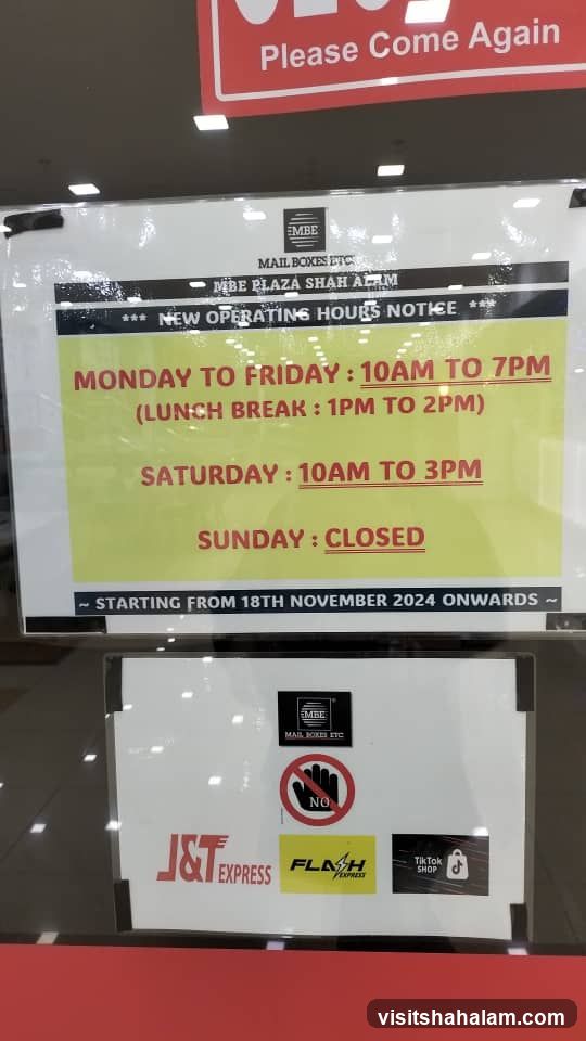Operating Hours Notice