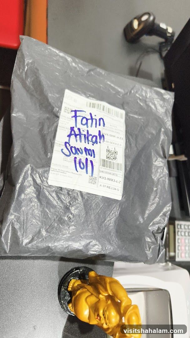 Package with shipping label