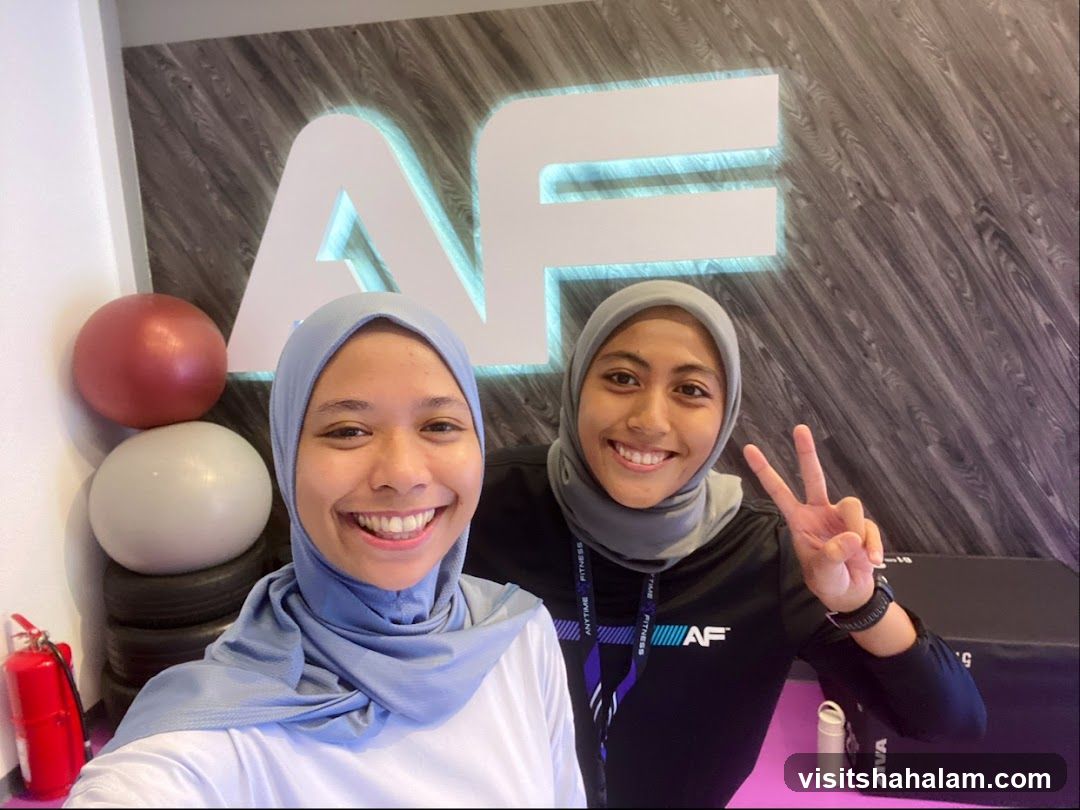 Two women in a gym